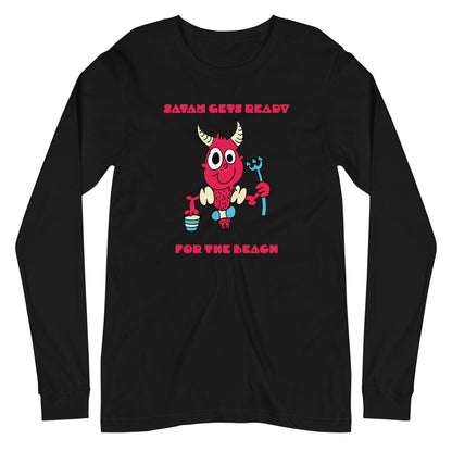 Satan gets ready for the beach - Women's Long Sleeve Tee