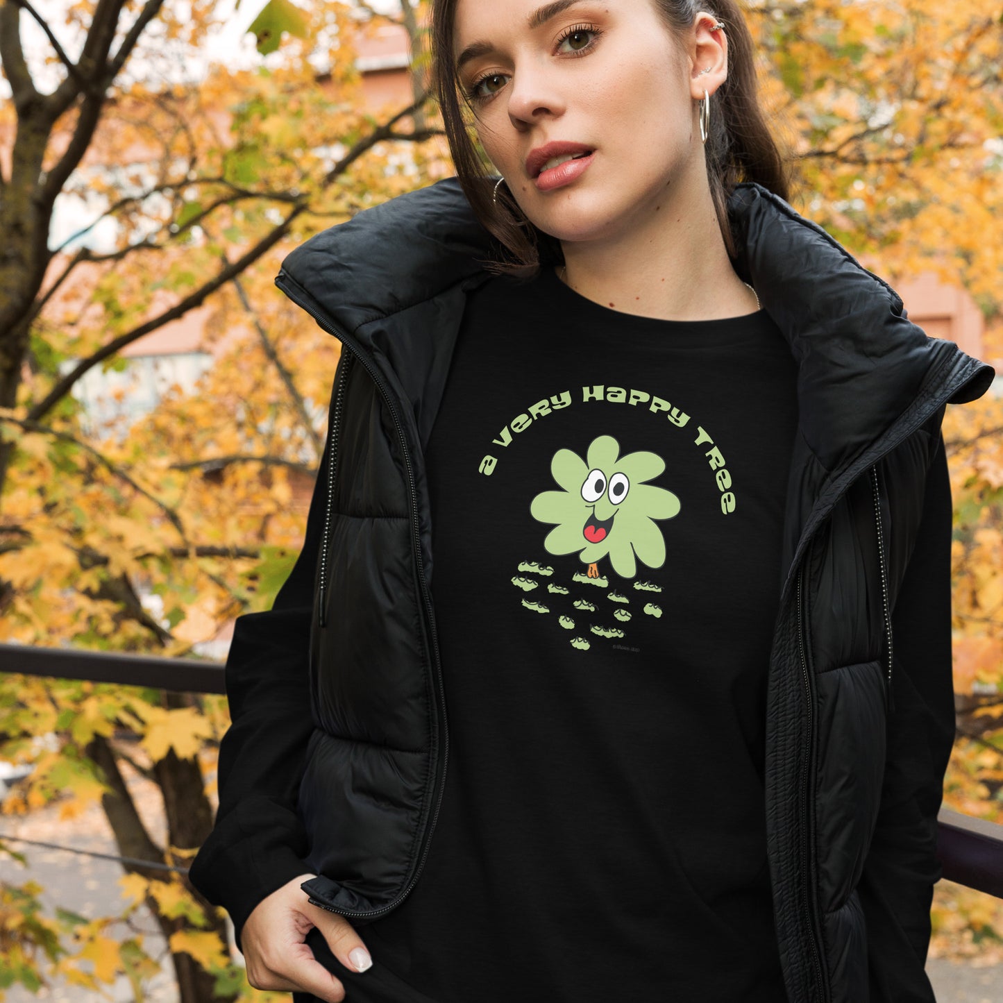 A very happy tree - Women's Long Sleeve Tee