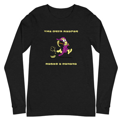 The Grim Reaper races a Banana - Women's Long Sleeve Tee