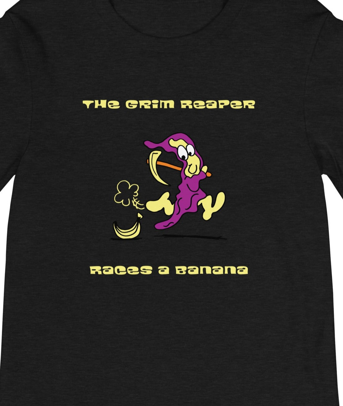 The Grim Reaper races a Banana - Women's Long Sleeve Tee