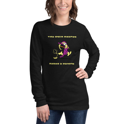 The Grim Reaper races a Banana - Women's Long Sleeve Tee