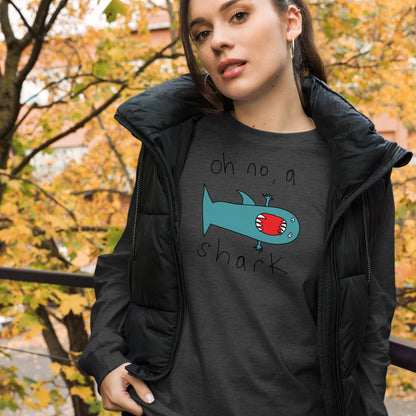 Oh no, a Shark - Women's Long Sleeve Tee