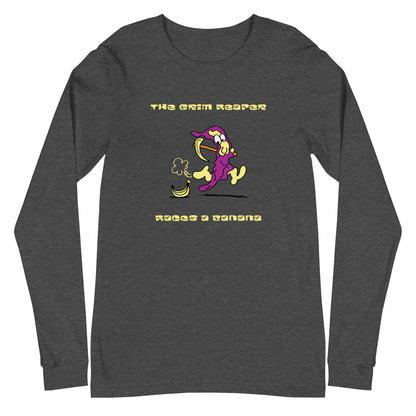 The Grim Reaper races a Banana - Women's Long Sleeve Tee