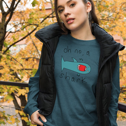 Oh no, a Shark - Women's Long Sleeve Tee