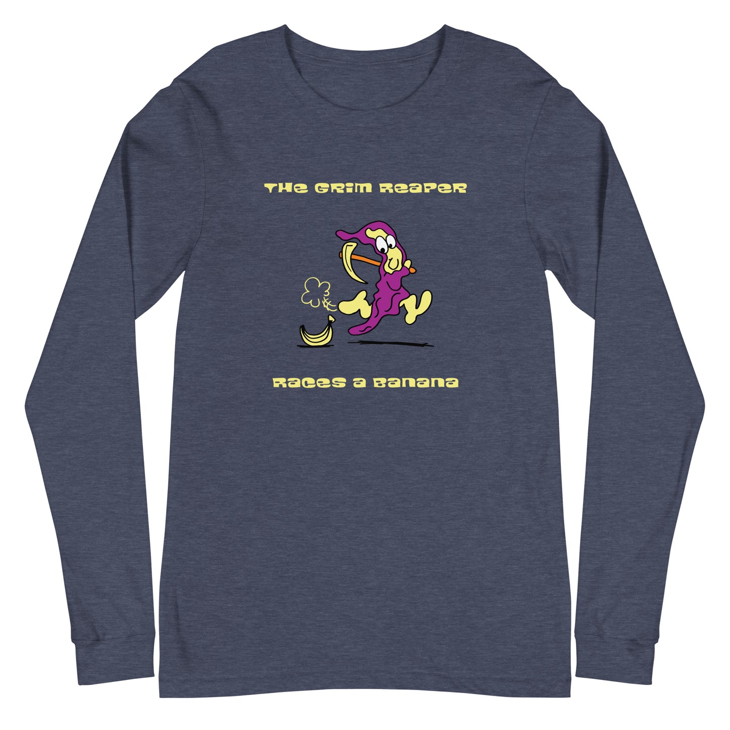 The Grim Reaper races a Banana - Women's Long Sleeve Tee