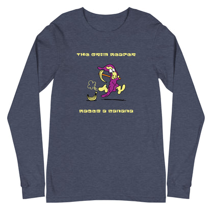 The Grim Reaper races a Banana - Women's Long Sleeve Tee