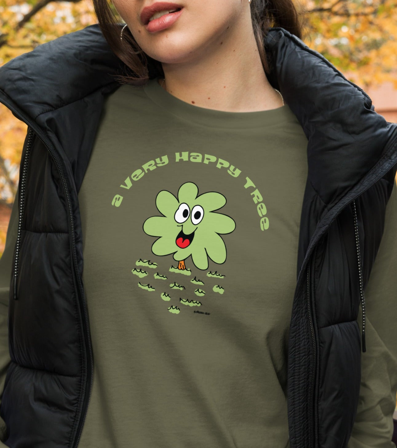 A very happy tree - Women's Long Sleeve Tee