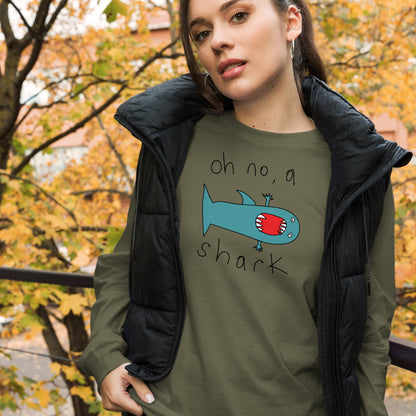 Oh no, a Shark - Women's Long Sleeve Tee