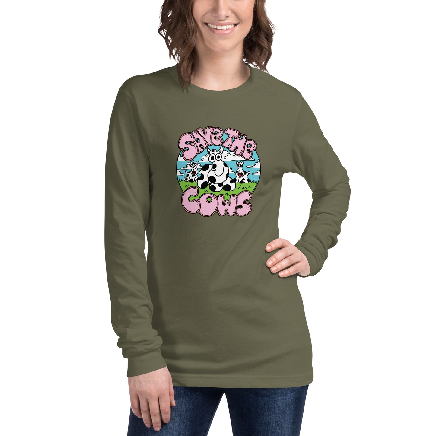 Save the Cows - Women's Long Sleeve Tee