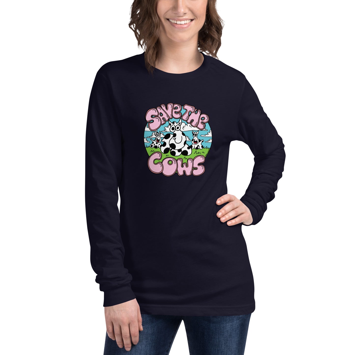 Save the Cows - Women's Long Sleeve Tee