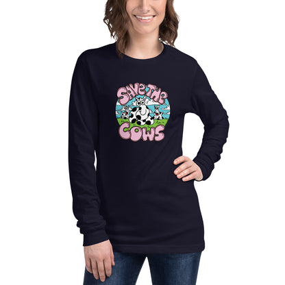 Save the Cows - Women's Long Sleeve Tee