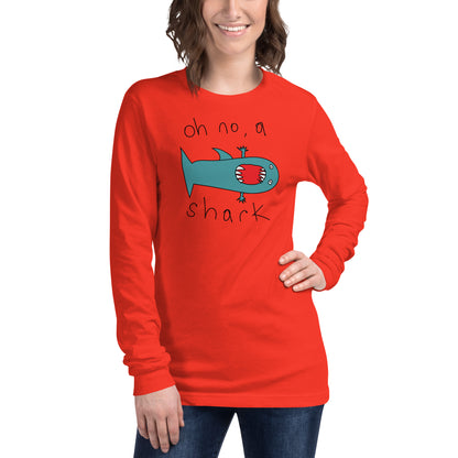 Oh no, a Shark - Women's Long Sleeve Tee