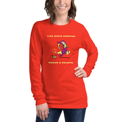 The Grim Reaper races a Banana - Women's Long Sleeve Tee