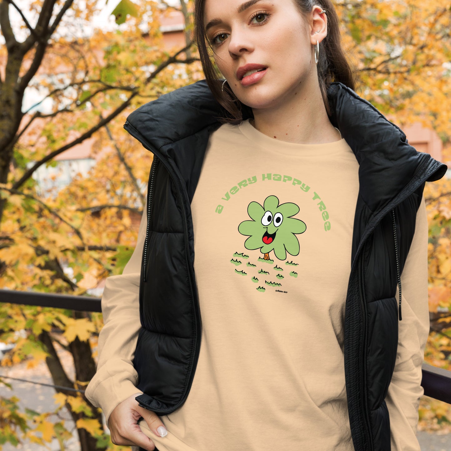 A very happy tree - Women's Long Sleeve Tee