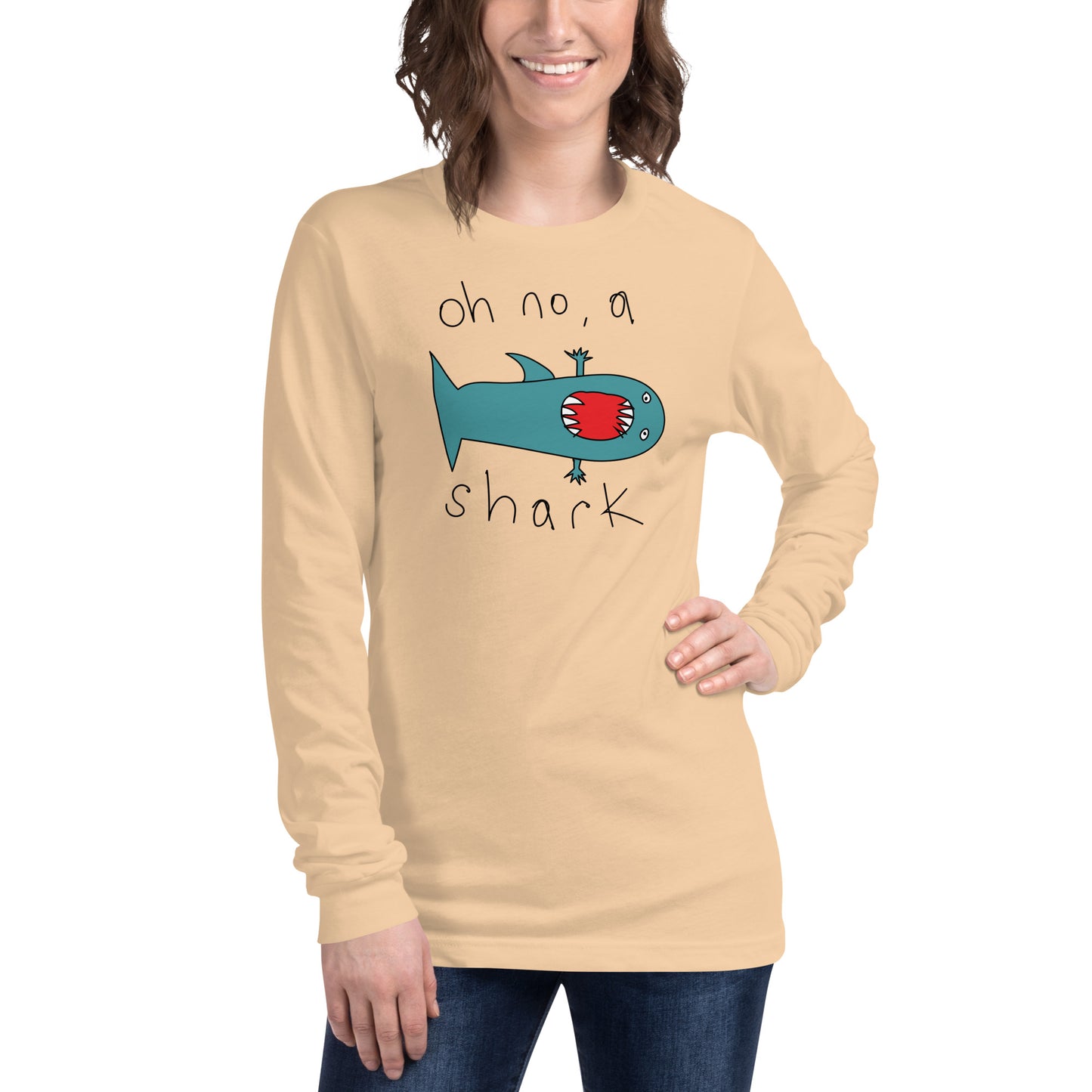 Oh no, a Shark - Women's Long Sleeve Tee