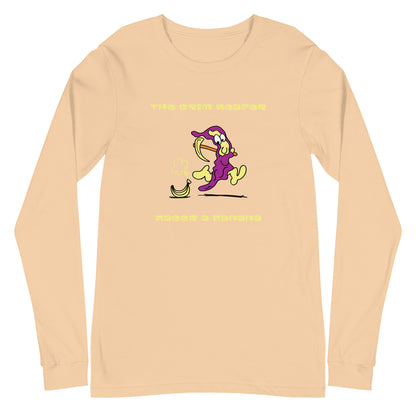 The Grim Reaper races a Banana - Women's Long Sleeve Tee