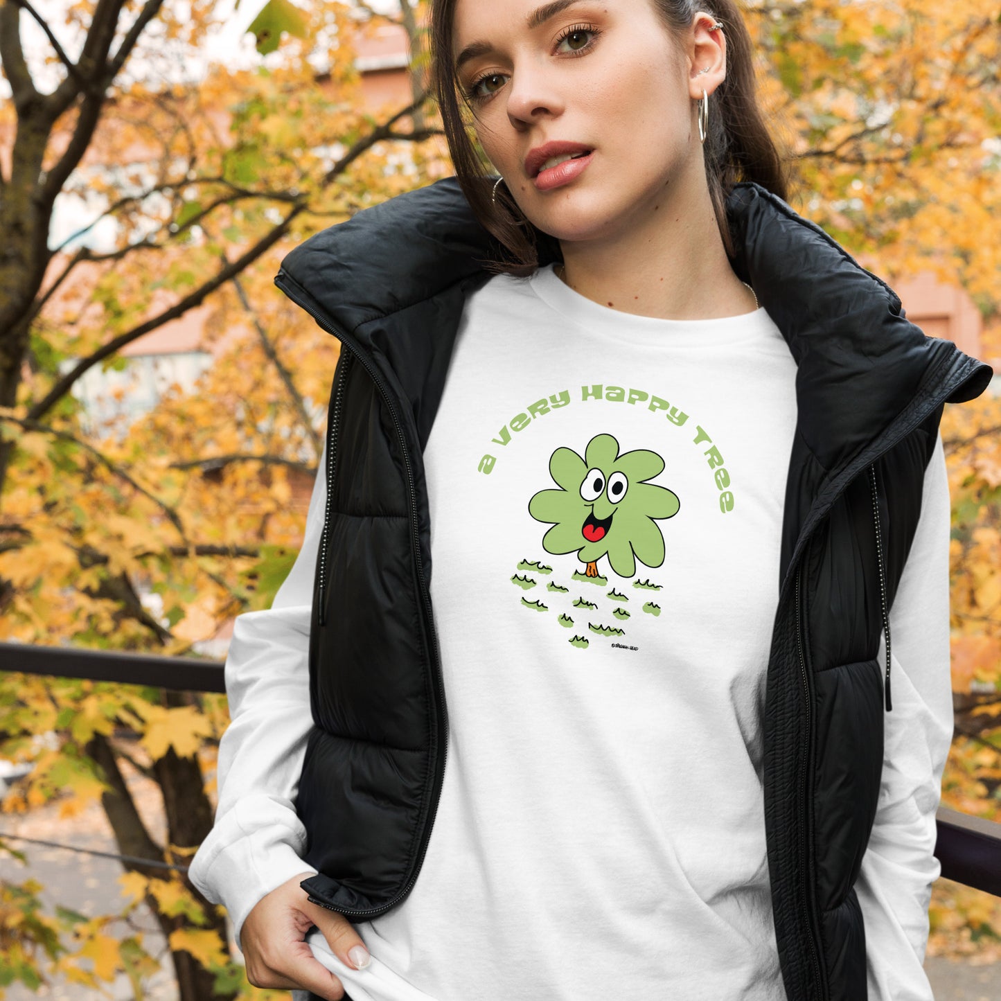 A very happy tree - Women's Long Sleeve Tee