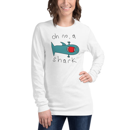 Oh no, a Shark - Women's Long Sleeve Tee