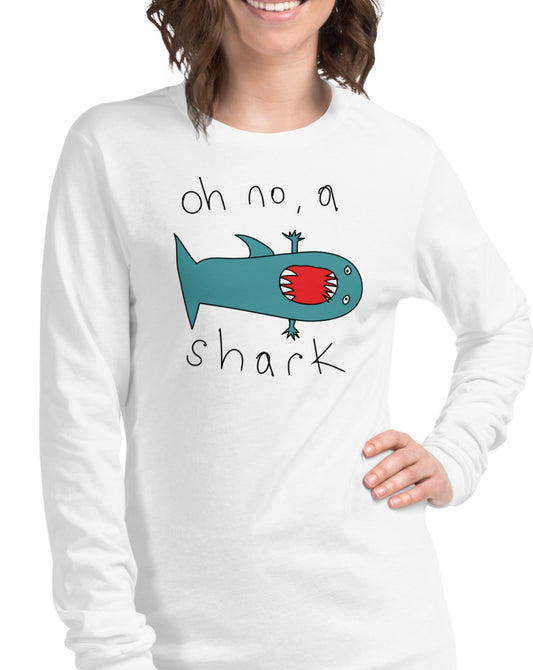 Oh no, a Shark - Women's Long Sleeve Tee