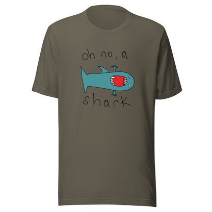 Oh no, a shark - Men's t-shirt (Fashion colours)