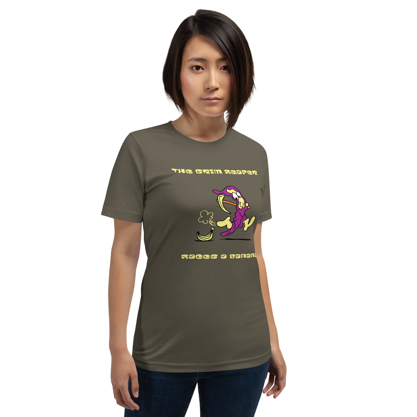 The Grim Reaper races a Banana - Women's t-shirt