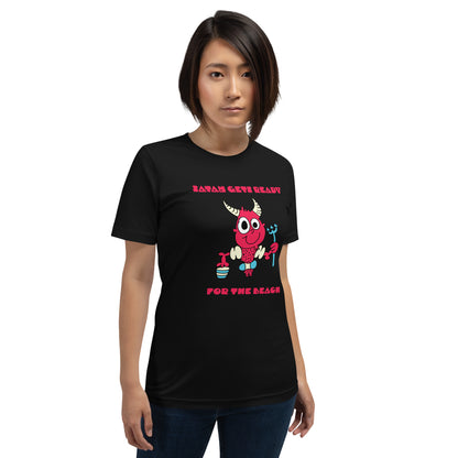 Satan gets ready for the beach - Women's t-shirt