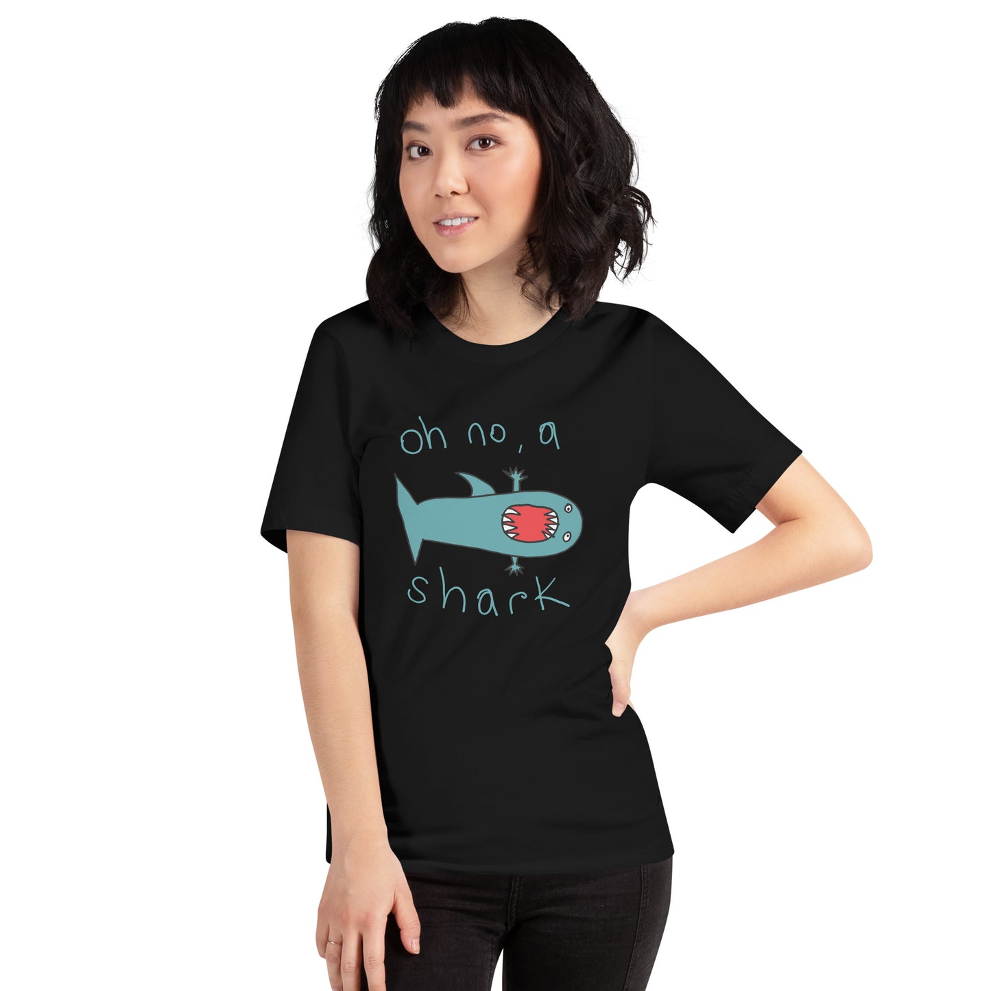 Oh no, a shark - Women's t-shirt