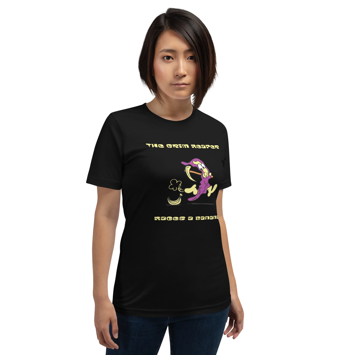 The Grim Reaper races a Banana - Women's t-shirt