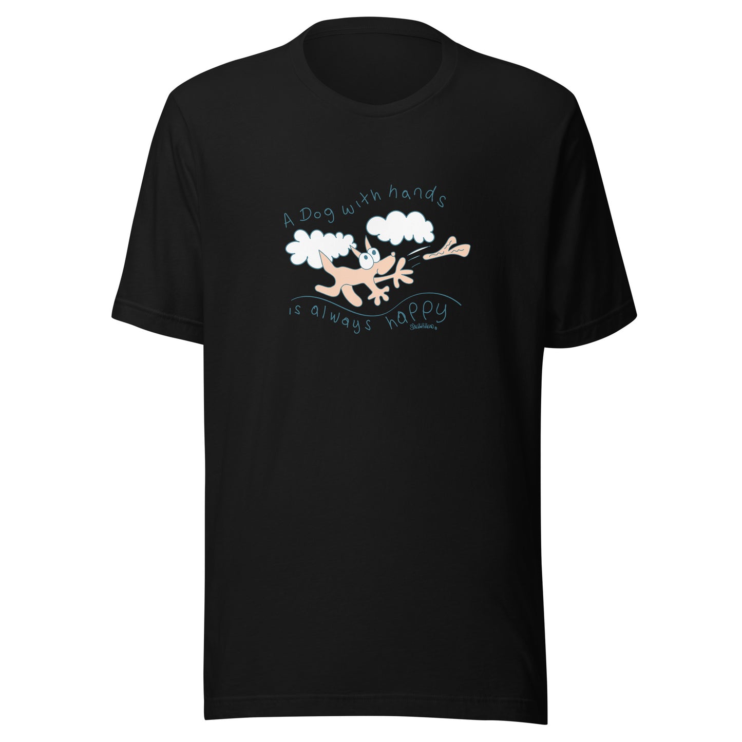 A dog with hands is always happy - Men's T-Shirt