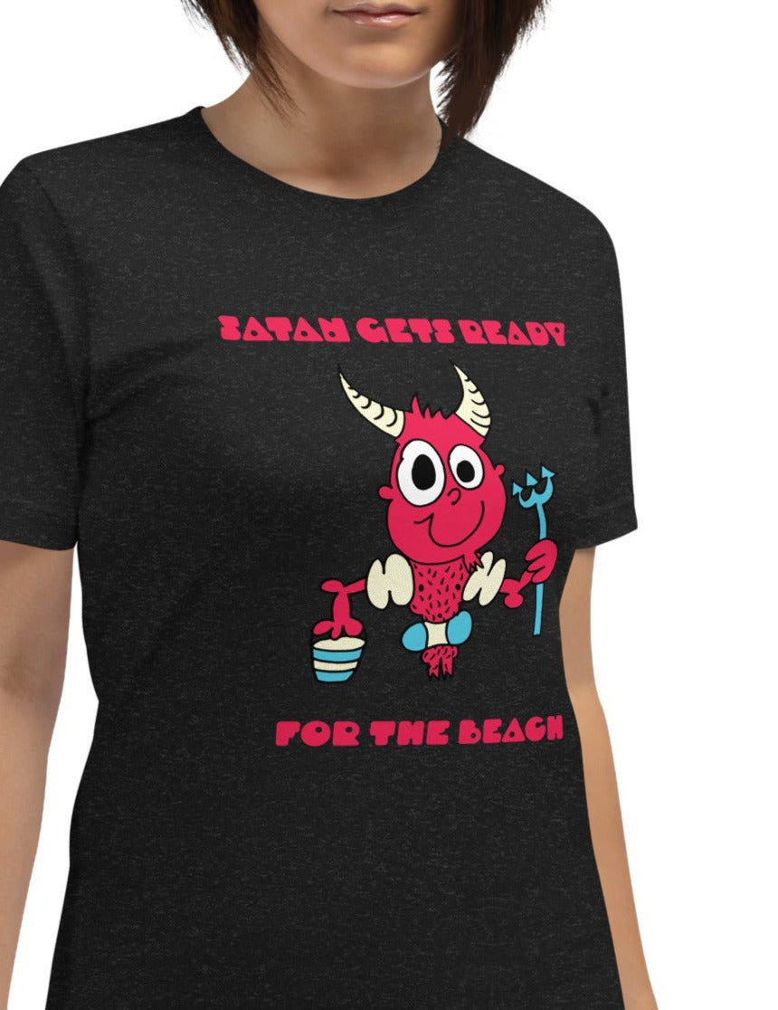 Satan gets ready for the beach - Women's t-shirt