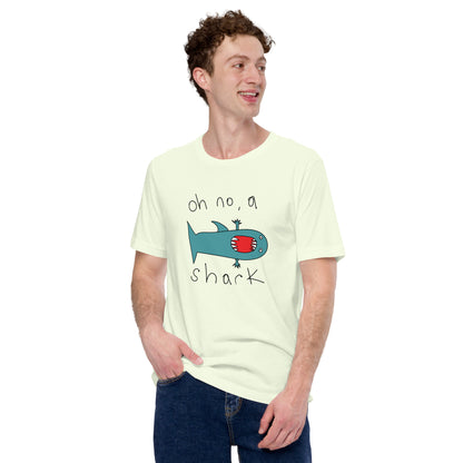 Oh no, a shark - Men's t-shirt (Fashion colours)