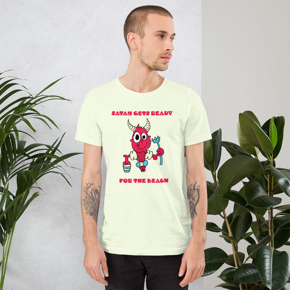 Satan gets ready for the beach - Men's t-shirt