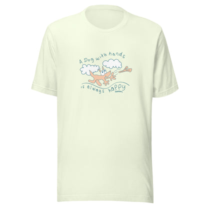 A dog with hands is always happy - Men's T-Shirt