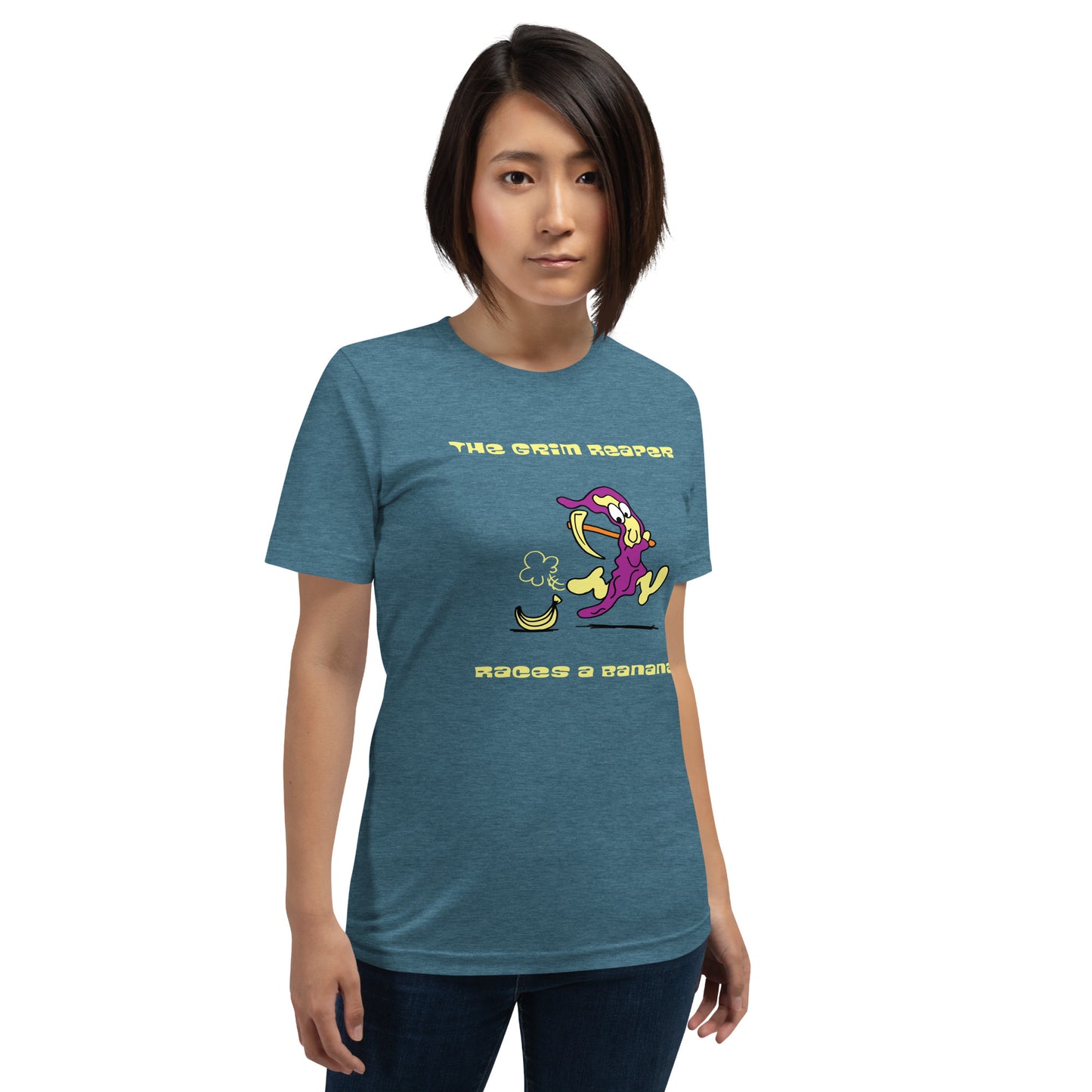 The Grim Reaper races a Banana - Women's t-shirt