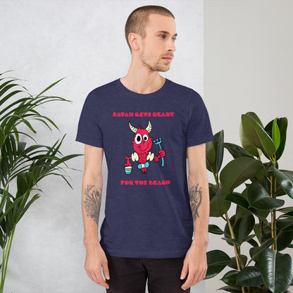 Satan gets ready for the beach - Men's t-shirt