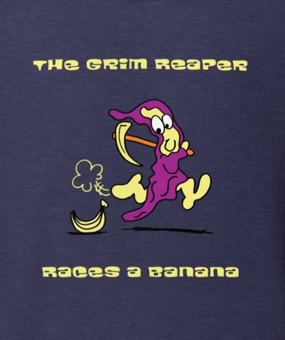 The Grim Reaper races a Banana - Men's t-shirt