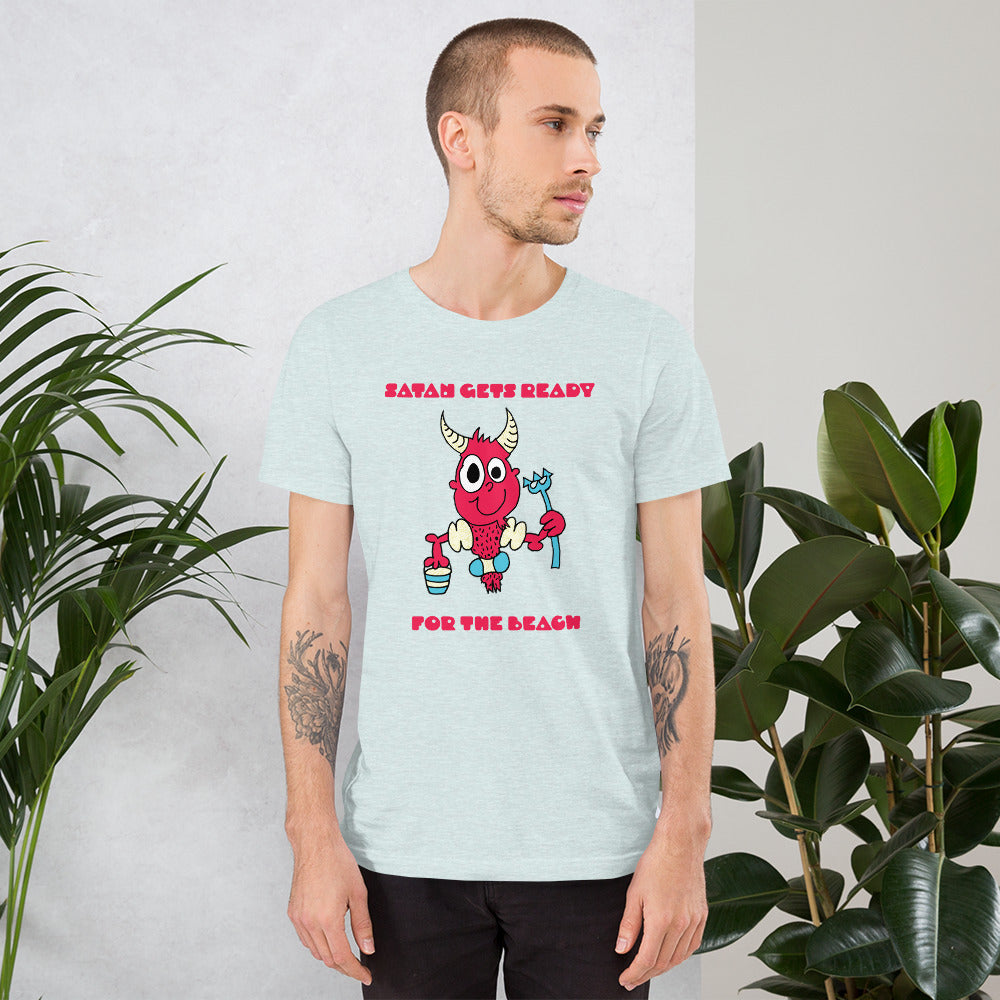 Satan gets ready for the beach - Men's t-shirt