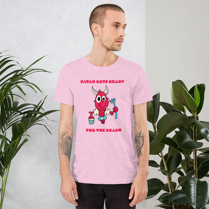 Satan gets ready for the beach - Men's t-shirt