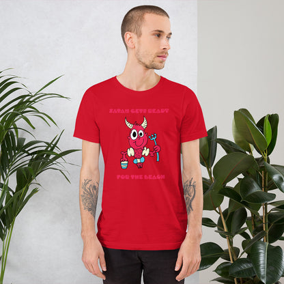 Satan gets ready for the beach - Men's t-shirt