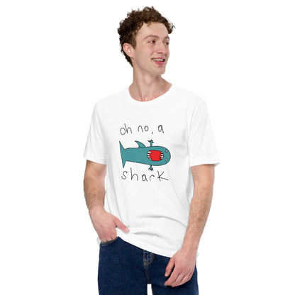 Oh no, a shark - Men's t-shirt (Fashion colours)