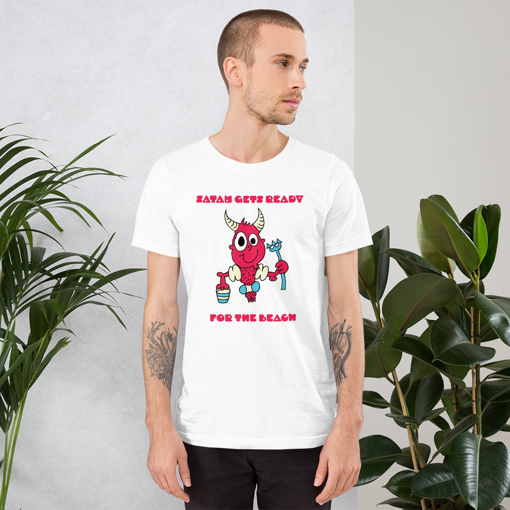 Satan gets ready for the beach - Men's t-shirt