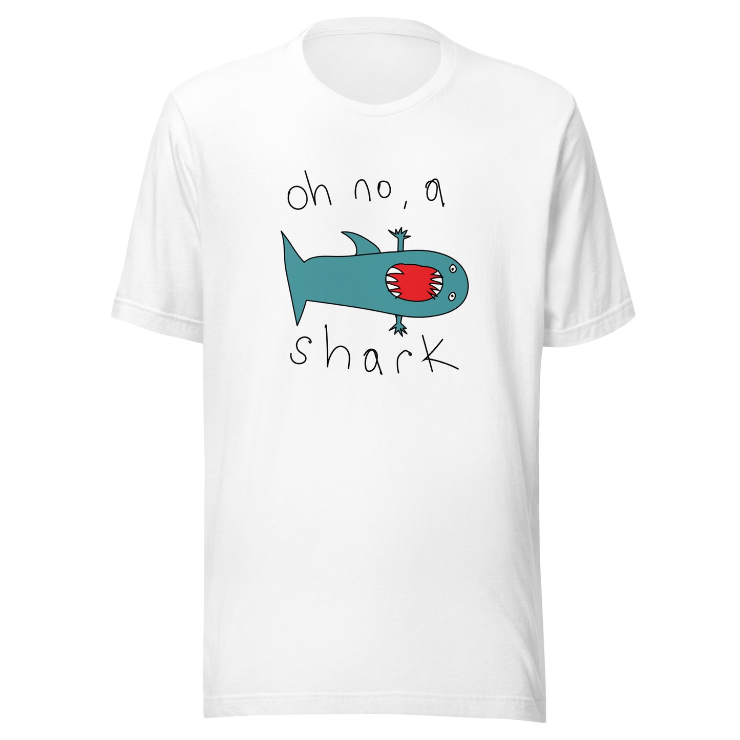 Oh no, a shark - Men's t-shirt (Fashion colours)