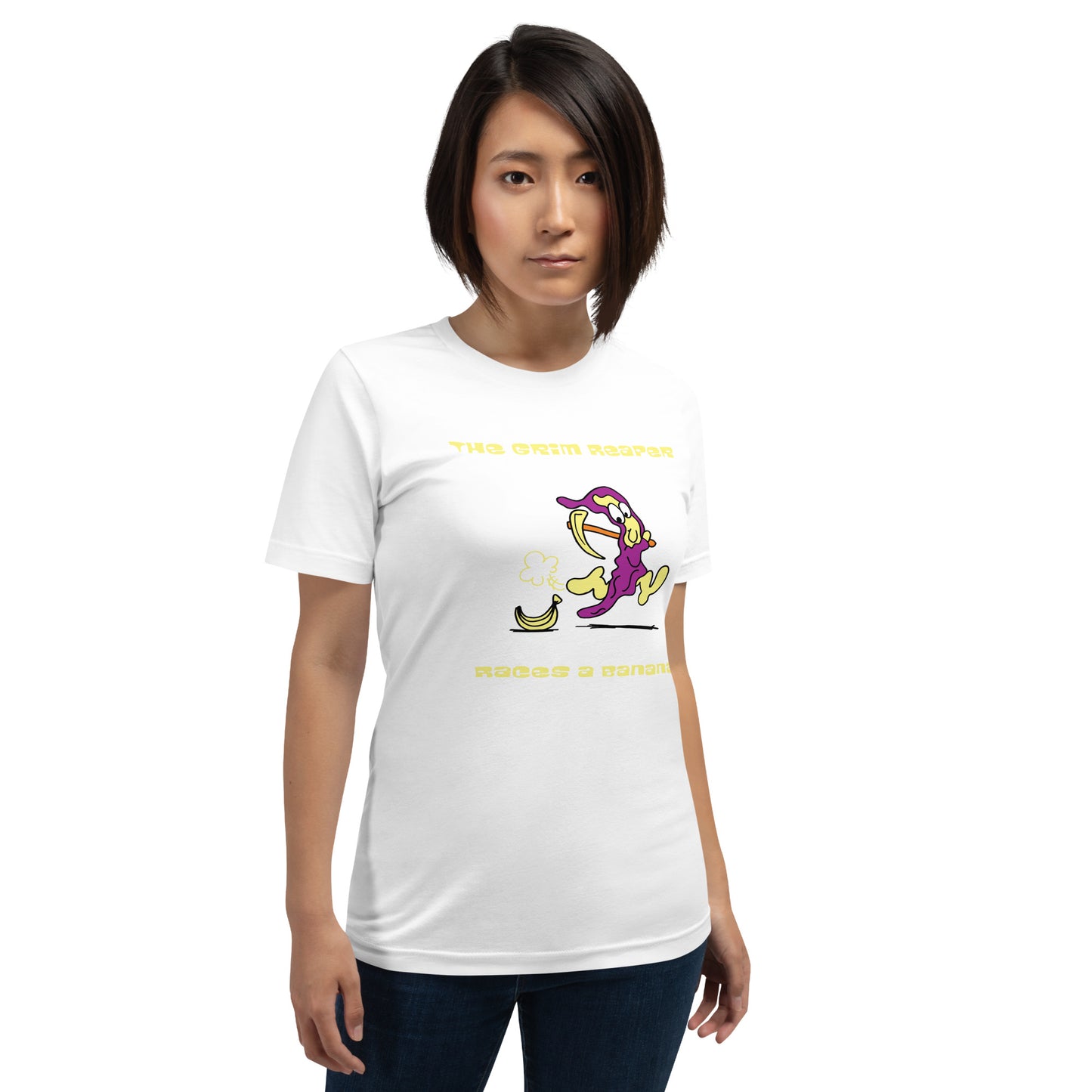 The Grim Reaper races a Banana - Women's t-shirt