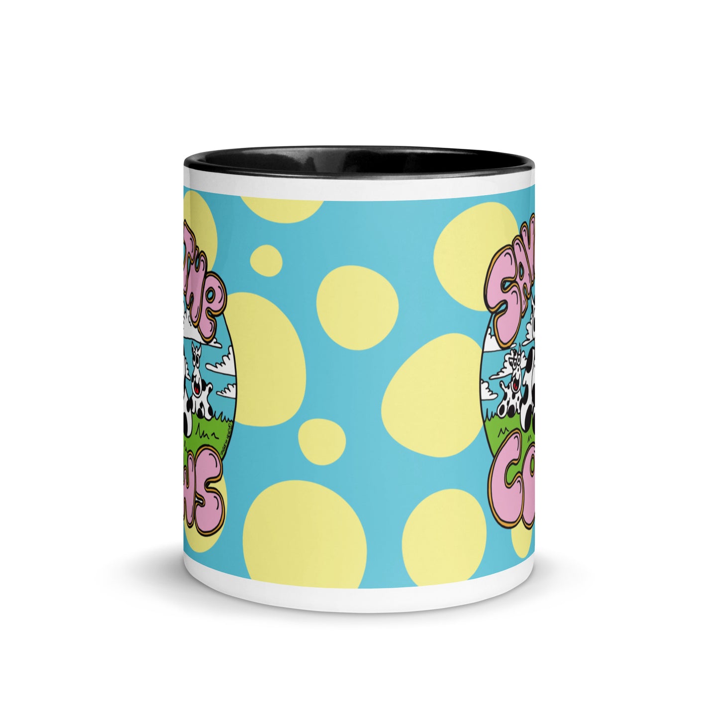 Save the Cows - Mug with Colour Inside