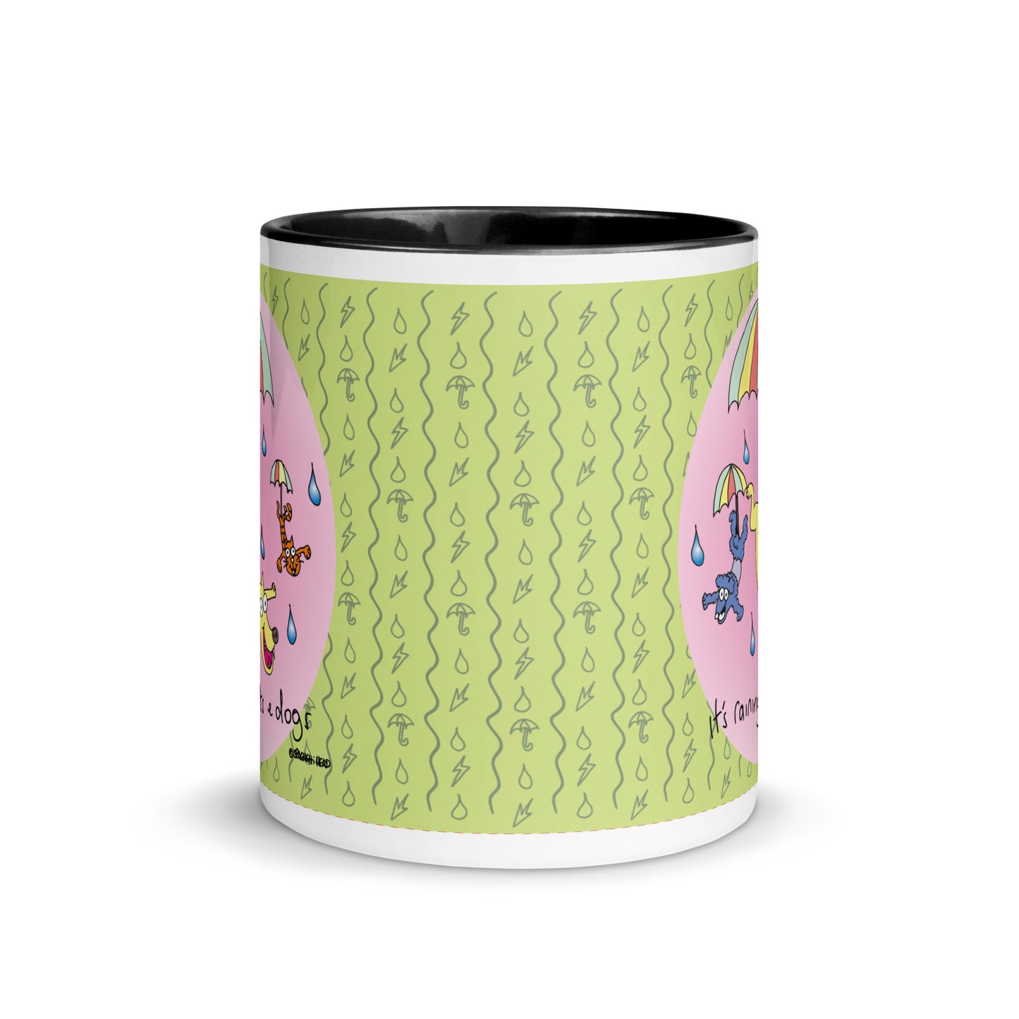 It's Raining Cats n Dogs - Mug with Colour Inside