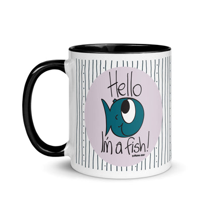 Hello, I'm a Fish! - Mug with Color Inside