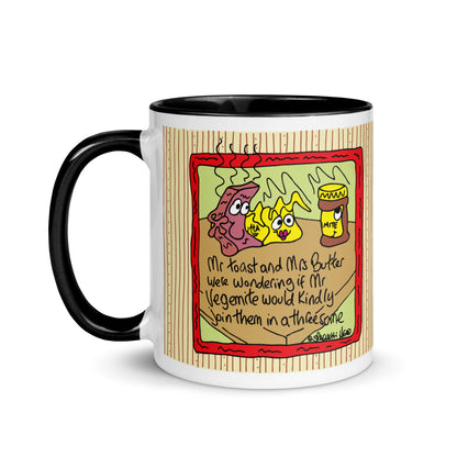 Mr Toast and Mrs Butter - Mug with Colour Inside