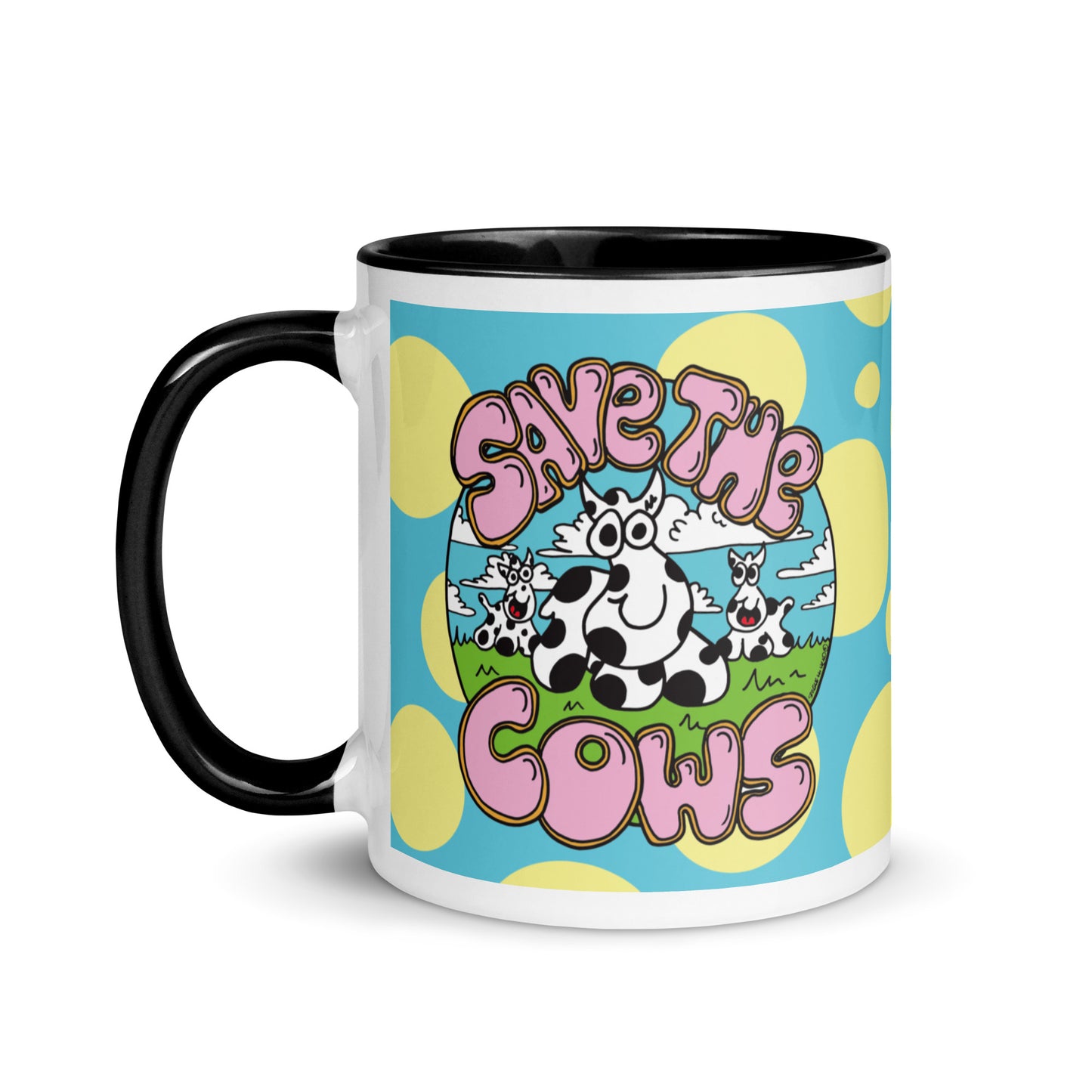 Save the Cows - Mug with Colour Inside