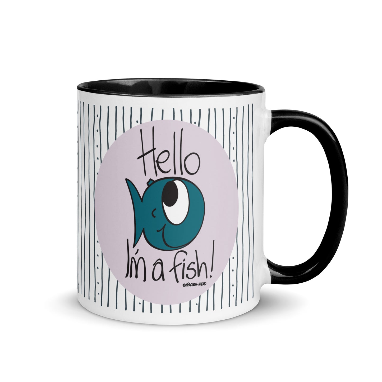 Hello, I'm a Fish! - Mug with Color Inside