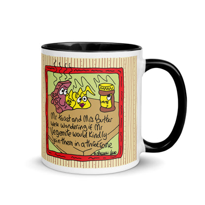 Mr Toast and Mrs Butter - Mug with Colour Inside